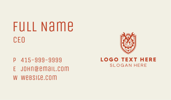 Wrench Gear Mechanic Repair Business Card Design Image Preview