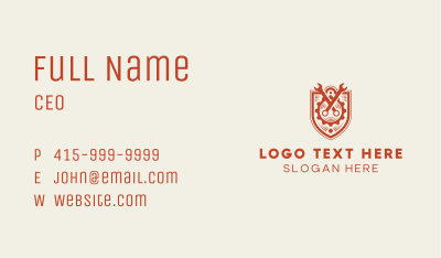 Wrench Gear Mechanic Repair Business Card Image Preview