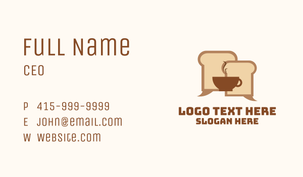 Bread Cafe Chat  Business Card Design Image Preview