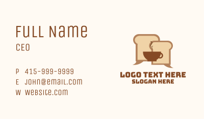 Bread Cafe Chat  Business Card Image Preview