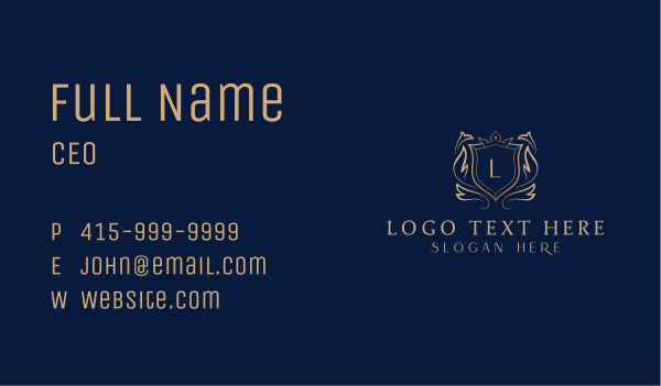 Gradient Royal Lettermark Business Card Design Image Preview