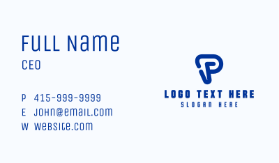 Generic Business Letter P Business Card Image Preview