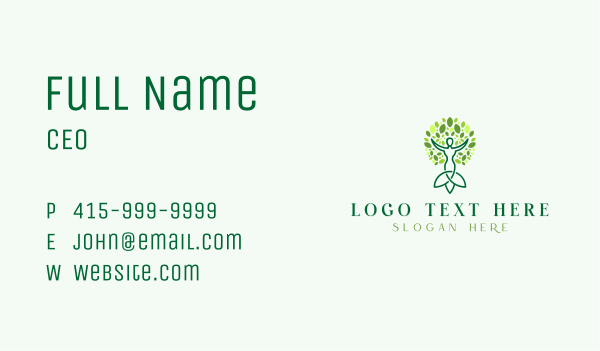 Woman Tree Lotus Spa Business Card Design Image Preview