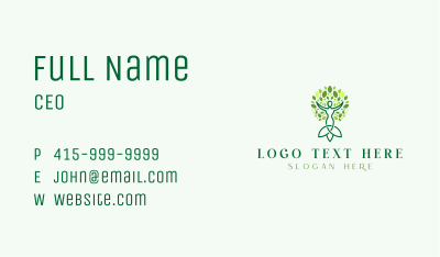 Woman Tree Lotus Spa Business Card Image Preview