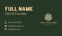 Brewing Barrel Wreath Business Card Preview