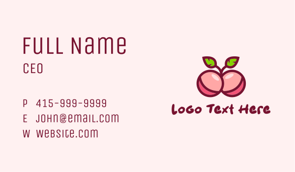 Cherry Sensual Brassiere Business Card Design Image Preview