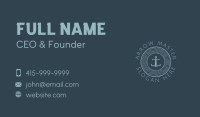 Anchor Water Marine Badge Business Card Image Preview