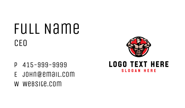 Bodybuilding Fitness Gym Business Card Design Image Preview