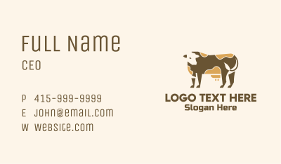 Dairy Cattle Farm Business Card Image Preview