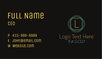 Neon Line Letter Business Card Image Preview