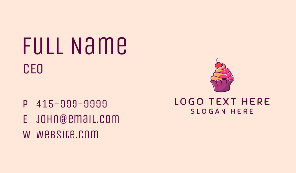 Pastry Cupcake Shop Business Card Design Image Preview