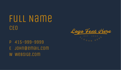 Quirky Vintage Wordmark Business Card Image Preview
