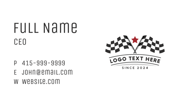 Racing Flag Automotive Business Card Design Image Preview