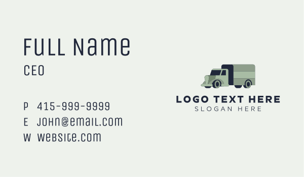 Cargo Forwarding Truck Business Card Design Image Preview