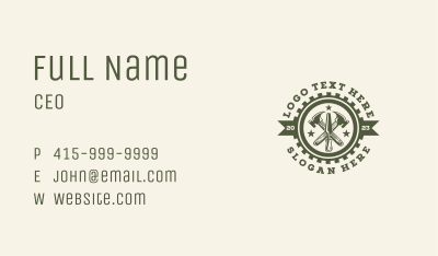 Hammer Chisel Woodworking  Business Card Image Preview