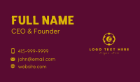 Gold Gothic Lettermark Business Card Design