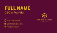 Gold Gothic Lettermark Business Card Design