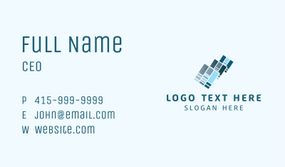 Blue Geometric Business Business Card Image Preview