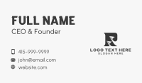 Sticker Printing Business Letter R Business Card Design