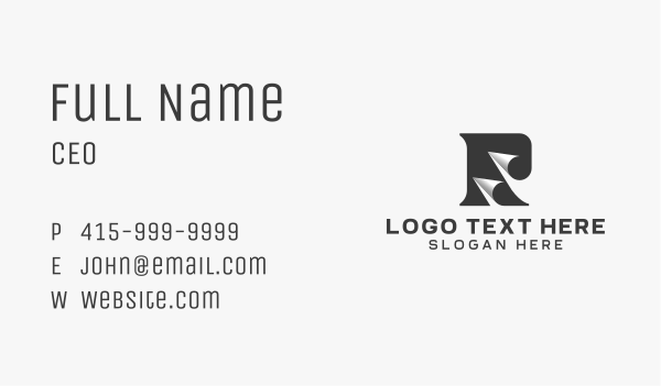 Sticker Printing Business Letter R Business Card Design Image Preview