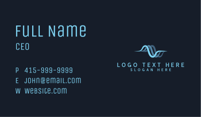 Blue Audio Wave Business Card Image Preview