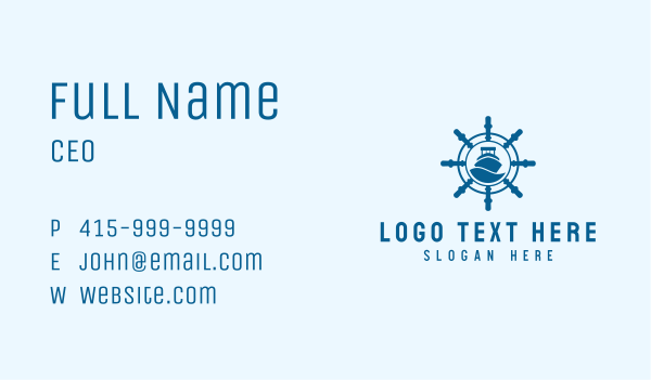 Steering Wheel Maritime Sail Business Card Design Image Preview