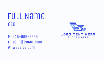 Abstract Technology Company Business Card Image Preview