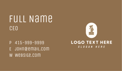 Brown Ethnic Letter I Business Card Image Preview
