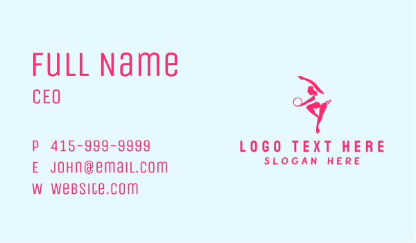 Woman Aerial Gymnast  Business Card Design Image Preview