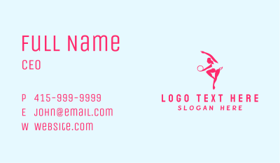 Woman Aerial Gymnast  Business Card Image Preview