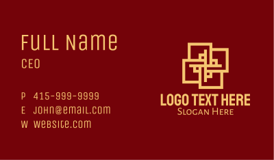 Oriental Tile Pattern Business Card Image Preview