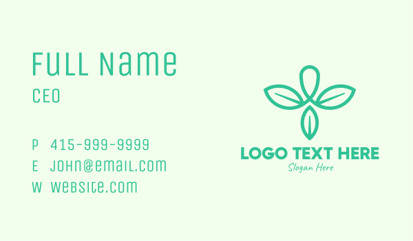 Green Organic Leaves Business Card Design Image Preview