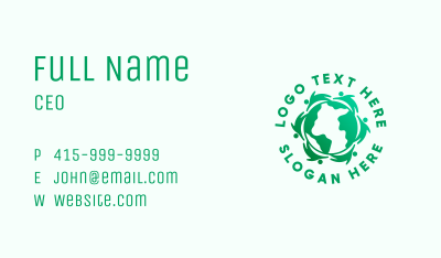 Humanitarian Earth People Business Card Image Preview