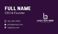 Dice Letter B Business Card Preview