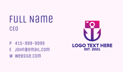 Anchor Camera Business Card Image Preview