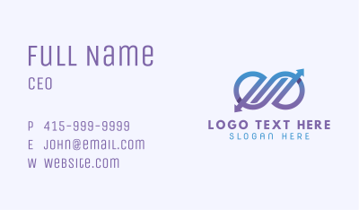 Creative Arrow Loop Business Card Image Preview