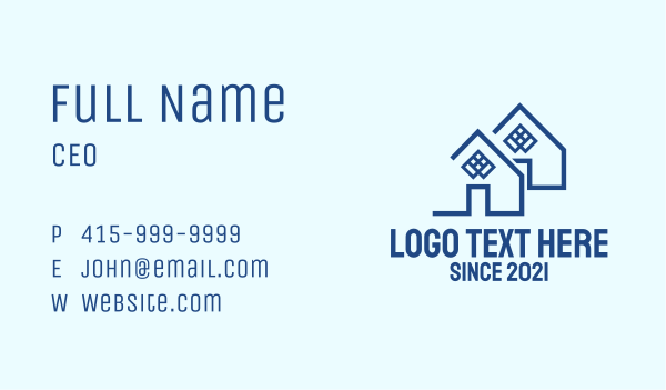 Blue House Listing  Business Card Design Image Preview