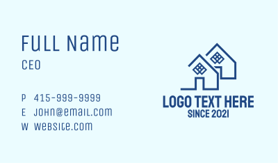 Blue House Listing  Business Card Image Preview
