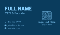 Blue Boat Line Art Business Card Image Preview