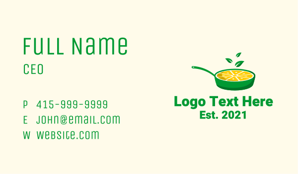 Lemon Lime Pan Business Card Design Image Preview