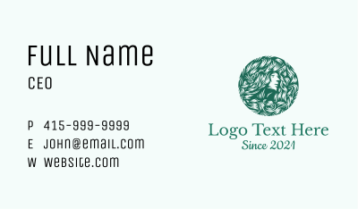 Nature Hair Person Business Card