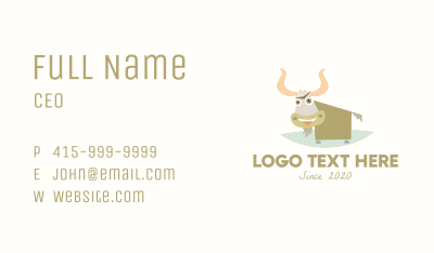 Yak Mascot Business Card Image Preview