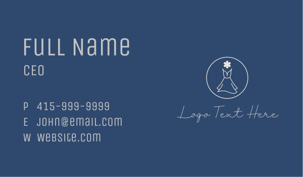 Minimalist Elegant Dress Business Card Design Image Preview