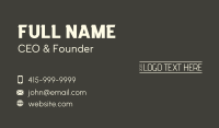 Fashion Clothing Wordmark Business Card Design