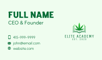 Cannabis Leaf Bookstore  Business Card Image Preview