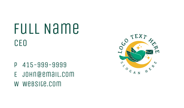 Bird Mail Courier Business Card Design Image Preview