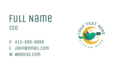 Bird Mail Courier Business Card Image Preview