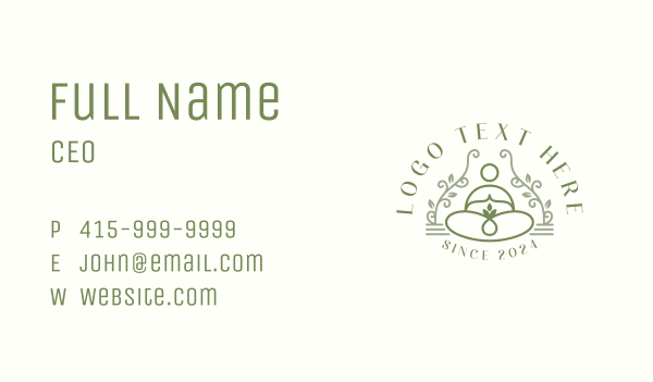 Yoga Wellness Spa Business Card Design Image Preview