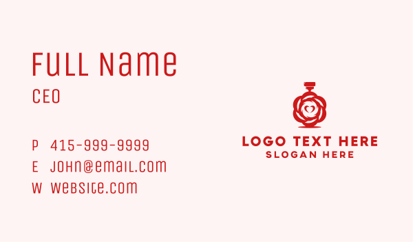 Rose Heart Perfume Business Card Design Image Preview