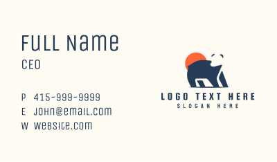 Sunset Bear Nature Park Business Card Image Preview
